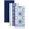 Martha Stewart Lint-Free Kitchen Towel 3-Pack Set, Iris, 18″x28″(Medallion)