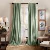 Martha Stewart Lucca Velvet Blackout Back Tab Window Curtain Panel Pair, 84″, Pomegranate Red(Green)