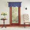 Martha Stewart Lucca Velvet Lined Scallop Window Curtain 50″ W x 18″ L, Valance, Pomegranate(Navy)