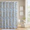 Martha Stewart Martha’s Garden Shower Curtain Botanical Floral Print Cotton Shower Curtain for Bathroom, Spa Quality Modern Shower Curtains Standard Size, 72×72 Blue(Meadow Blue)