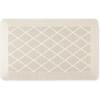 Martha Stewart Miles Modern Diamond Anti-Fatigue Air-Infused Kitchen Mat, Spice Red, 19.6″x32″(Beige)