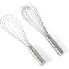 Martha Stewart Richburn 2pc 12″ Stainless Steel Balloon & Flat Whisk – Satin Finish