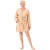 Martha Stewart Robe | Sleepwear for Women | Shorter-Length Microfleece | Cozy, Warm, Relaxing Loungewear(Cuban Sand)