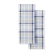 Martha Stewart Valley Plaid Kitchen Towel 2-Pack Set, Indigo, 16″x28″(Indigo)
