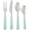Martha Stewart Watercliffe 16 pc Flatware Silverware Set – Stainless Steel Utensils – Forks, Spoons, Knives – Service for 4 – Linen(Watercliffe (Martha Blue))