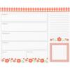 Martha Stewart Weekly Planner Notepad, Grocery List Notepad with Daily Sections, 10″ x 8″ Undated Desk Planner for Women, Magnetic Backing, Floral Cloud Dancer