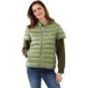 Martha Stewart Womens Puffy Down Vest, Lightweight Casual Short Sleeve Vest Jacket, Quilted Outerwear with Pockets(Sage)