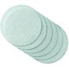 Martha Stewart Woven Water Resistant Lindos Placemat Set 6-Pack, 15″ Round, Beige(Aqua)