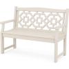 Martha Stewart by POLYWOOD® Chinoiserie 48” Garden Bench in White(Sand)