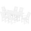 Martha Stewart by POLYWOOD® Chinoiserie 7-Piece Farmhouse Dining Set in Sand(White)