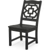 Martha Stewart by POLYWOOD® Chinoiserie Dining Side Chair in Sand(Black)