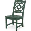 Martha Stewart by POLYWOOD® Chinoiserie Dining Side Chair in Sand(Green)
