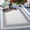 Martha Stewart x SAFAVIEH Outdoor Area Rug Collection – 5’5″ x 7’7″, Ivory & Beige, Weather Resistant & Washable, Ideal for Patio, Backyard, Mudroom, Deck, Dining Space (MSRO317B)(Ivory/Grey)