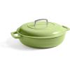 Martha by Martha Stewart 7 QT European Enameled Cast Iron Dutch Oven w/Lid – Ganache(Bay Leaf)