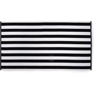 Martha Stewart Egyptian Cotton Bath Towels Set – 6 Piece, 2 Bath Towels – 2 Hand Towels – 2 Washcloths, Absorbent Bathroom Towels, Bathroom Essentials, Butter(X Black & White)