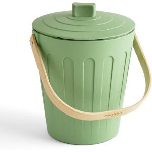 Martha Stewart Indoor Compost Bin | Countertop Composting Bucket for Kitchen | .7 Gallon Capacity | Includes Filter | Plant Based Materials | Sage Green(Sage Green)