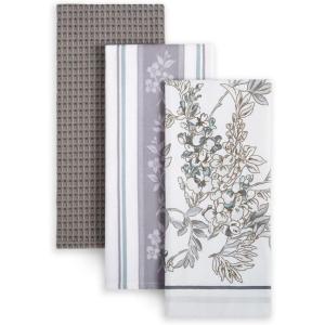 Martha Stewart Lint-Free Kitchen Towel 3-Pack Set, Iris, 18″x28″(Iris)