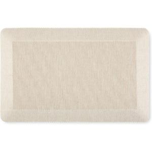 Martha Stewart Mira Modern Heathered Anti-Fatigue Air-Infused Kitchen Mat, Coffee Brown, 19.6″x32″(Beige)