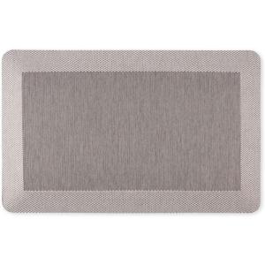 Martha Stewart Mira Modern Heathered Anti-Fatigue Air-Infused Kitchen Mat, Coffee Brown, 19.6″x32″(Grey)