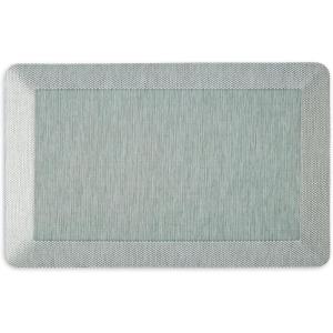 Martha Stewart Mira Modern Heathered Anti-Fatigue Air-Infused Kitchen Mat, Coffee Brown, 19.6″x32″(Mint Green)
