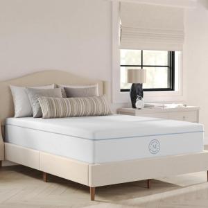 Martha Stewart SleepComplete Twin Mattress in a Box, Medium 5-Layer Cooling Gel and Green Tea Memory Foam Mattress, Recycled Removable Jacquard Cover, 12″, White(Full)
