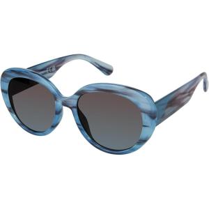 Martha Stewart Women’s Ms193 Retro Modern Uv400 Protective Oval Sunglasses-Timeless Gifts for Her, 53.7mm(Blue Wood)
