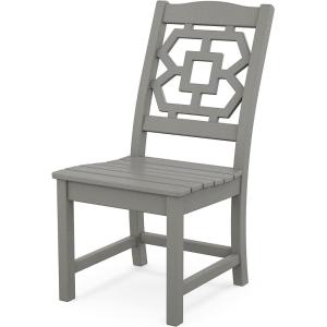 Martha Stewart by POLYWOOD® Chinoiserie Dining Side Chair in Sand(Slate Grey)
