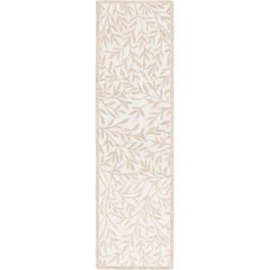 Martha Stewart x SAFAVIEH Area Rug Collection – 5′ x 8′, Green, Handmade Wool, Ideal for Living Room, Bedroom, Office, Dining Space (MSR3527Y)(Ivory/Beige)