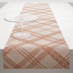 Martha by Martha Stewart | Chilewich Ribbons Table Runner in Wheat – Easy Care Woven Textile – Indoor/Outdoor – Stain/Fade Resistant – 14″ x 72″(Burnt Coral)