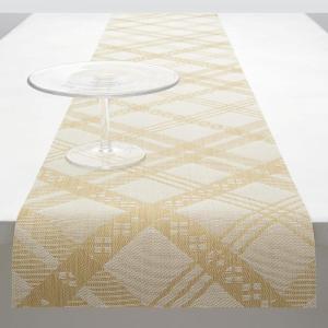 Martha by Martha Stewart | Chilewich Ribbons Table Runner in Wheat – Easy Care Woven Textile – Indoor/Outdoor – Stain/Fade Resistant – 14″ x 72″(Wheat)