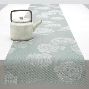 Martha by Martha Stewart | Chilewich Rosette 14”x72” Table Runner in Burnt Coral(Abalone)