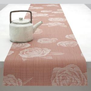 Martha by Martha Stewart | Chilewich Rosette 14”x72” Table Runner in Burnt Coral(Burnt Coral)