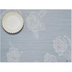 Martha by Martha Stewart | Chilewich Rosette Placemats in Burnt Coral – Set of 4 – Easy Care Woven Tabletop Textiles – Indoor/Outdoor – 18.5″ x 13.5″ Rectangle(Sea)