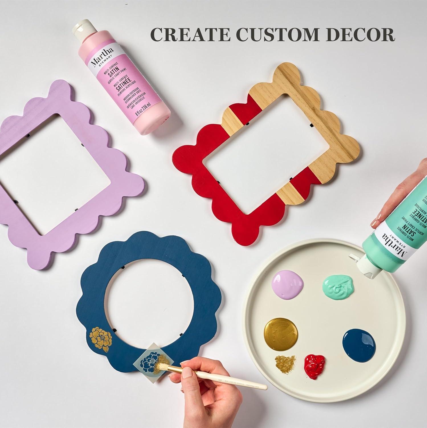 imageMartha Stewart Craft Paint Ballet Slipper 8 fl oz Premium Satin Finish Paint Perfect For Easy To Apply DIY Arts And Crafts 68697Wild Blueberry