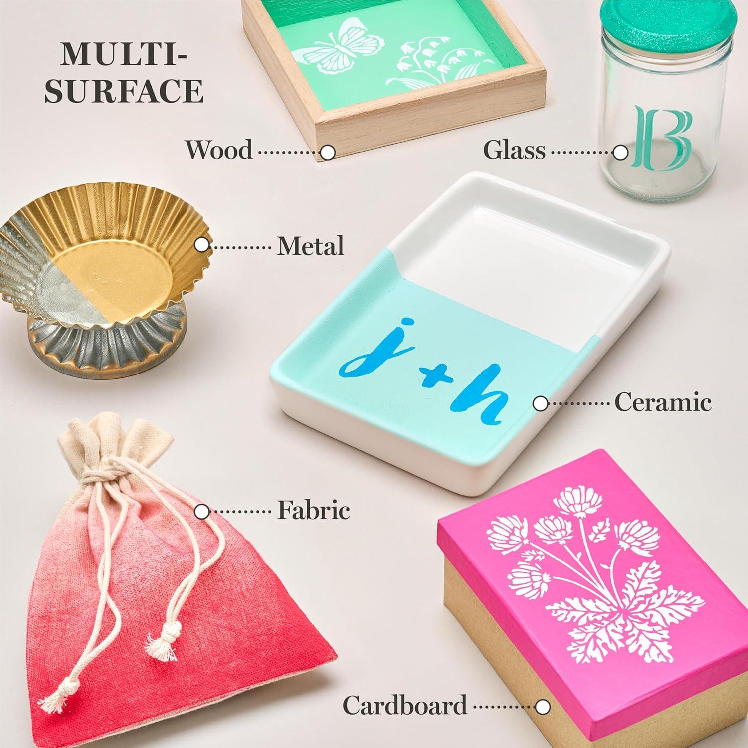 imageMartha Stewart MultiSurface Satin 12 pc Paint Set Spring BloomsSolar Brights