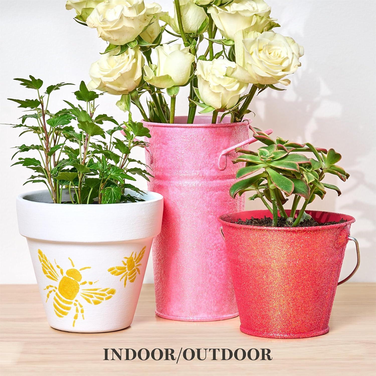 imageMartha Stewart MultiSurface Specialty 10 pc Paint Set Mixed MetalsRainbow Sparkles