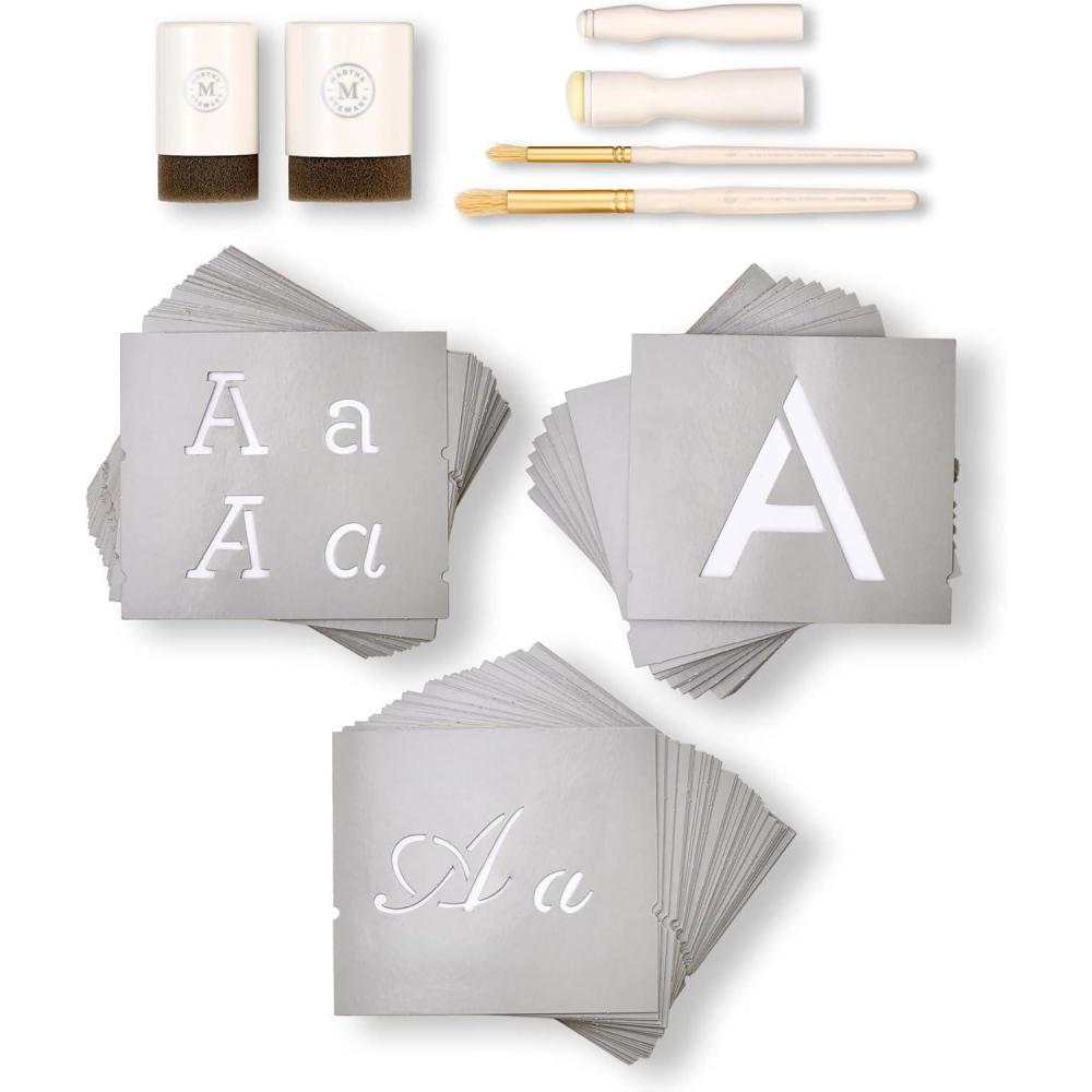 imageMartha Stewart Classic Alphabet Paper Lettering Stencil and Tool Kit 150 pcClassic Alphabet