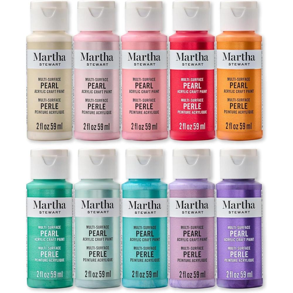 imageMartha Stewart MultiSurface Specialty 10 pc Paint Set Mixed MetalsPolished Pearl