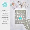 Martha Stewart, Classic Alphabet Paper Lettering Stencil and Tool Kit, 150 pc(Modern Fonts)