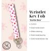 Martha Stewart Holiday Theme Wristlet for Keychain and Keys, Cute Festive Key Holder Bracelet (Bows)