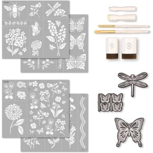 Martha Stewart, Classic Alphabet Paper Lettering Stencil and Tool Kit, 150 pc(Flora & Fauna)