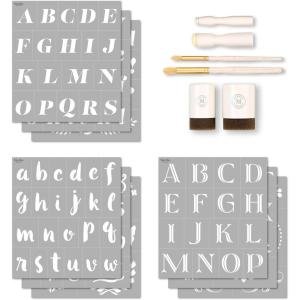 Martha Stewart, Classic Alphabet Paper Lettering Stencil and Tool Kit, 150 pc(Modern Fonts)