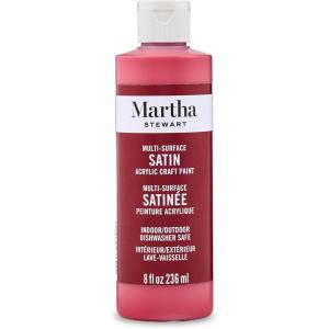 Martha Stewart, Craft Paint, Ballet Slipper, 8 fl oz Premium Satin Finish Paint, Perfect For Easy To Apply DIY Arts And Crafts, 68697(Chipotle)