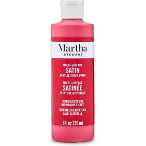Martha Stewart, Craft Paint, Ballet Slipper, 8 fl oz Premium Satin Finish Paint, Perfect For Easy To Apply DIY Arts And Crafts, 68697(Habanero)