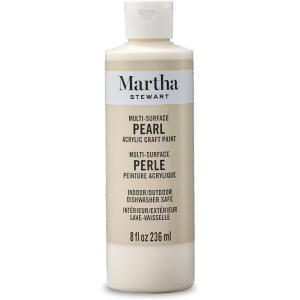 Martha Stewart, Craft Paint, Ballet Slipper, 8 fl oz Premium Satin Finish Paint, Perfect For Easy To Apply DIY Arts And Crafts, 68697(Mother of Pearl)