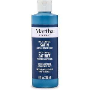 Martha Stewart, Craft Paint, Ballet Slipper, 8 fl oz Premium Satin Finish Paint, Perfect For Easy To Apply DIY Arts And Crafts, 68697(Wild Blueberry)