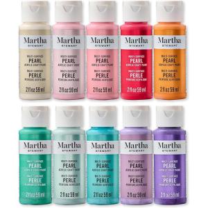 Martha Stewart, Multi-Surface Specialty 10 pc Paint Set, Mixed Metals(Polished Pearl)