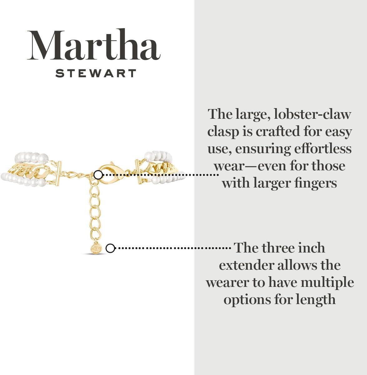 imageMartha Stewart Three Twisted Strand Pearl and Chain Necklace In Gold Long For Women