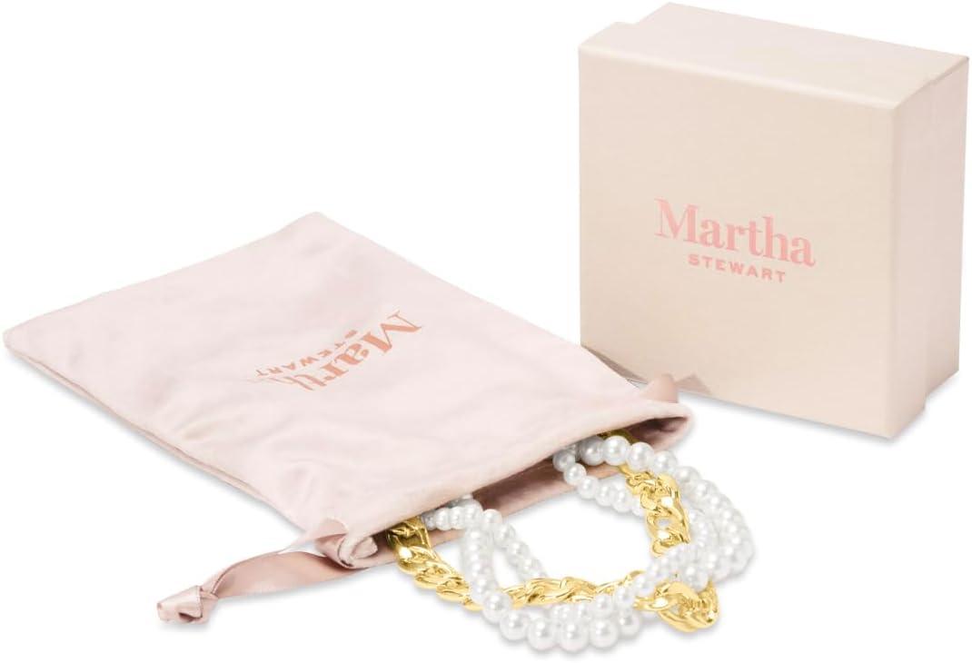 imageMartha Stewart Three Twisted Strand Pearl and Chain Necklace In Gold Long For Women