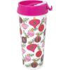 Martha Stewart Acrylic Thermal Mug, 16 oz Insulated Holiday Mug with Festive Design, Durable, Lightweight Travel Coffee Cup for Hot Drinks, Cocoa, Tea (Ornaments)